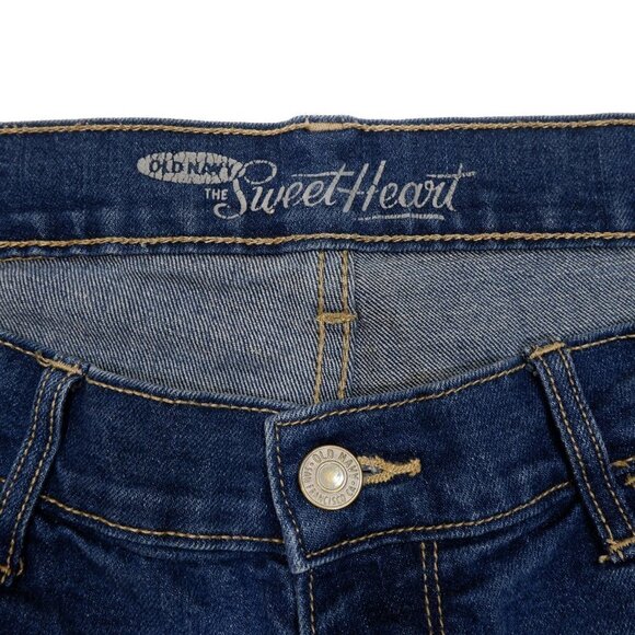 Old Navy Sweetheart Crop Jeans Size 6 Womens Cuffed Stretch Measures 31 x 21 - Picture 7 of 8